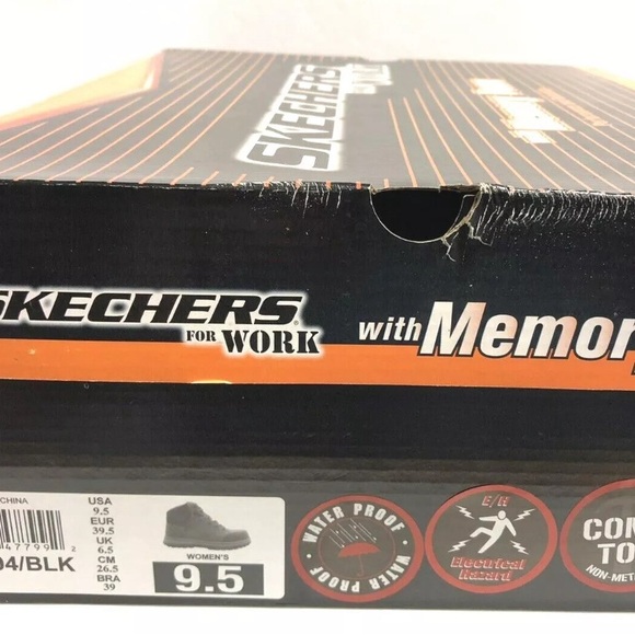 Skechers Women’s Mccoll Waterproof Black Boots, Size 9.5M - Picture 6 of 6